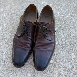 Boss Dark Brown Leather Oxfords
